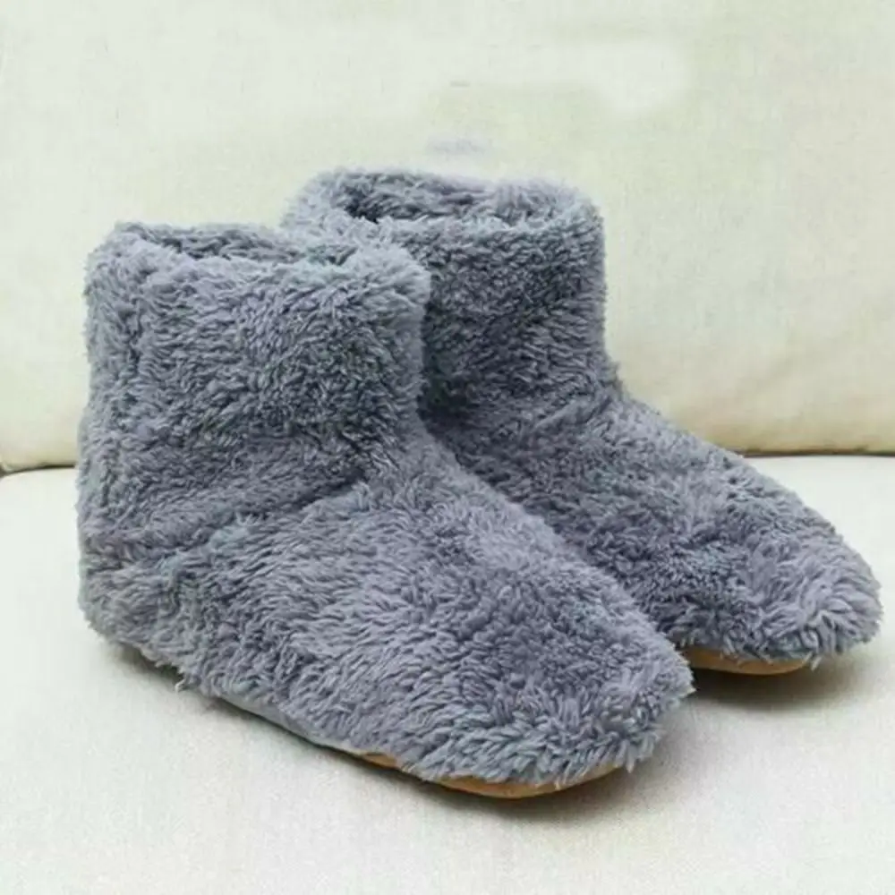 Unisex Comfortable Washable Plush Electric Heated Shoes Warm Foot Foot Warmer Shoes Winter Warming Slipper