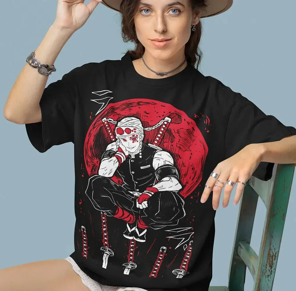 Tengen Uzui T-shirt Demon Slayer Kimetsu No Yaiba Hashira Horror Shirt All Size Shirts for Women  Women Clothing Graphic TShirts