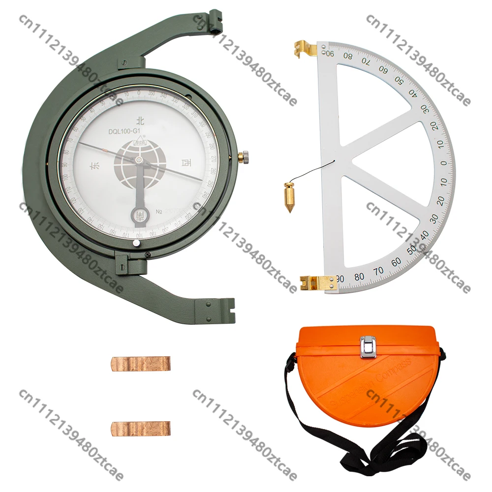 DQL100-G1 Antimagnetic Mining Compass, Plastic Suspended Hanging Gradiometer Built-in Tilt Gauge for Mine Surveying