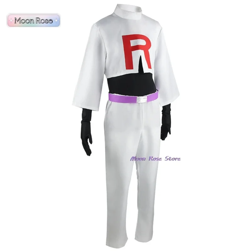 Anime Team Rocket Jessie Musashi James Kojirou Halloween Cosplay Costume Full Set Game Anime Accessories For Unisex Adult