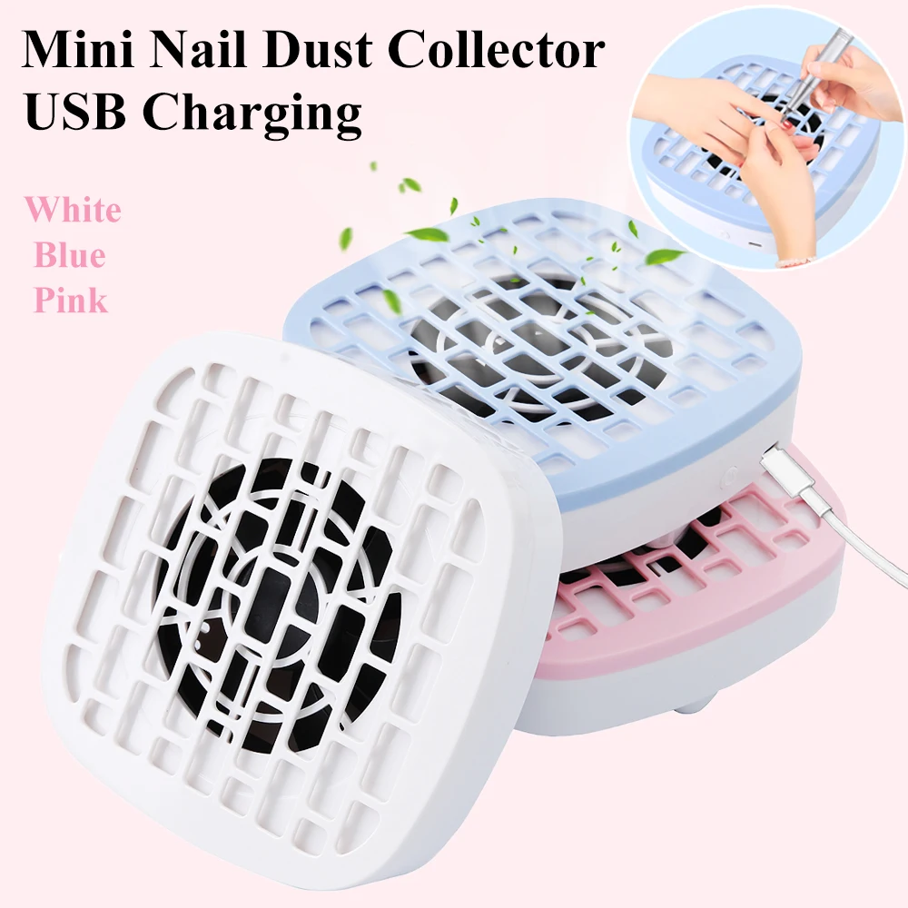 New Nail Dust Collector Extractor Fan For Manicure Machine Powerful Nail Vacuum Cleaner With Remove Paper Filter Nail Equipment