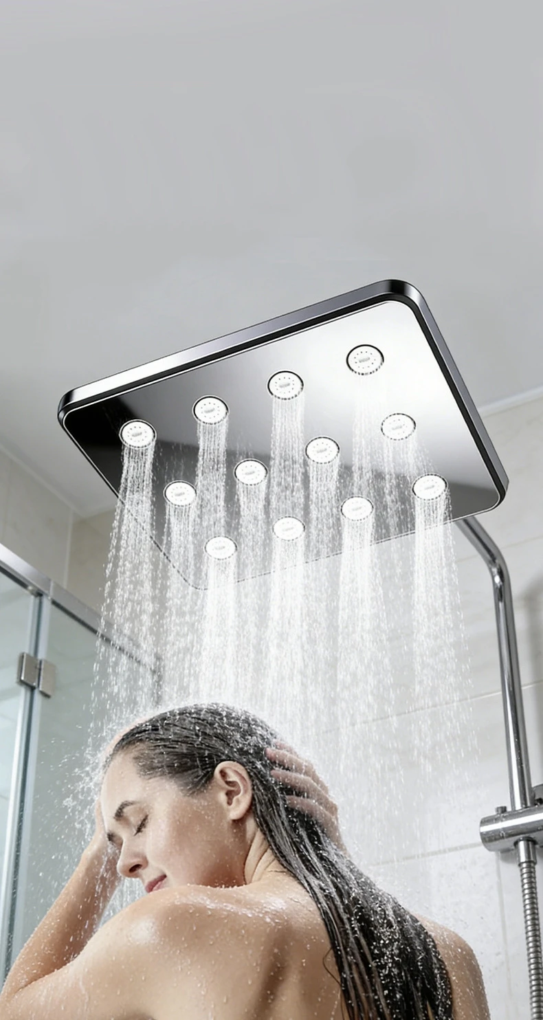 Overhead Shower Universal Large Shower Head Pressurized Anti-blocking Shower Head Bathroom Hotel Small Waist Shower