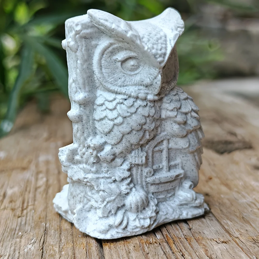 1.8 Inch Resin Owl Ornament, Animal Theme, Simple Style, Suitable for Desktop Decorations, Holiday Decorations, Bedroom, Creative Desktop Decorations, Study Room, Holiday Decorations, Christmas Decorations