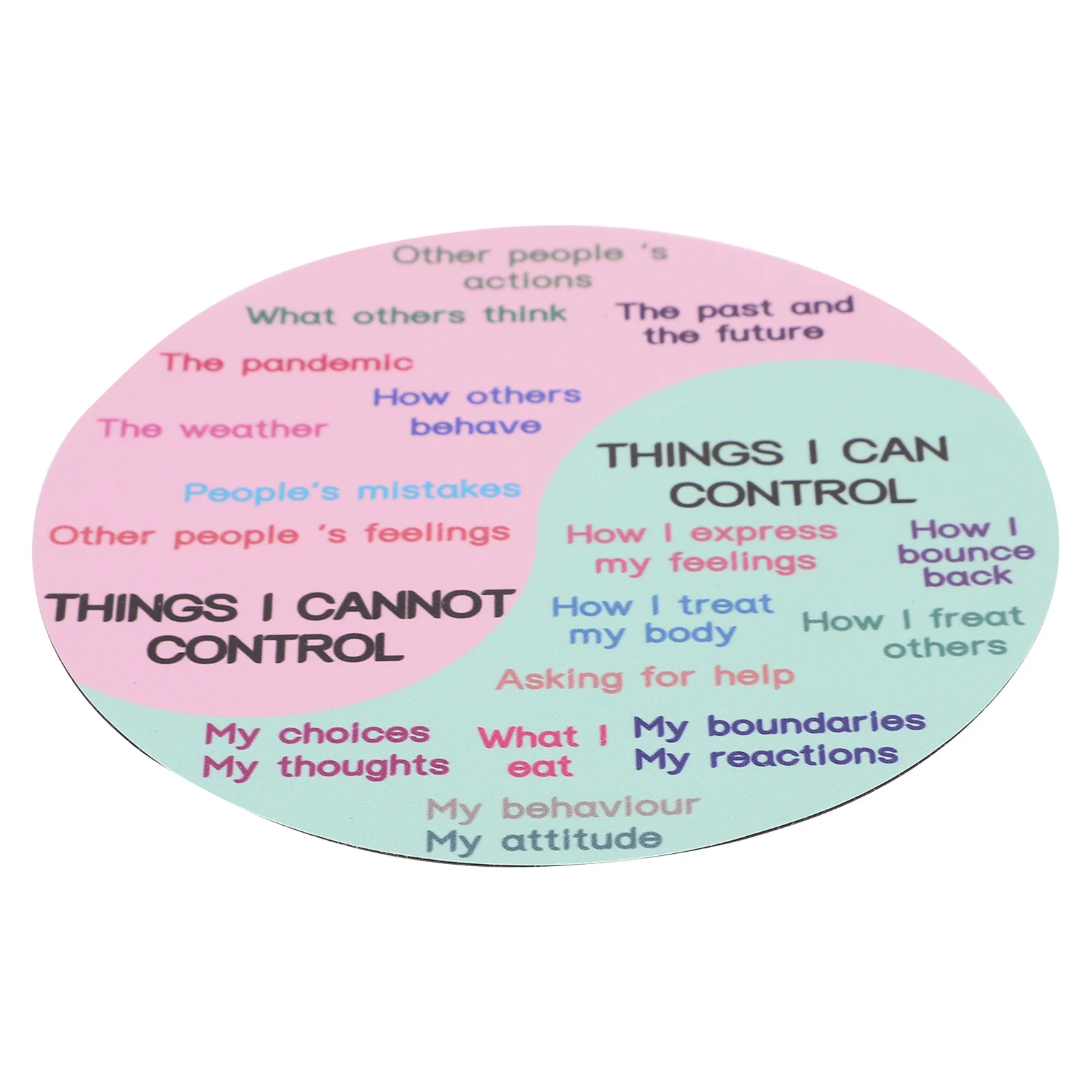 감정 차트 스티커 자석 PVC 고무 감정 바퀴 장식 노트북 냉장고 냉동고용 다채로운 동기부여 데칼