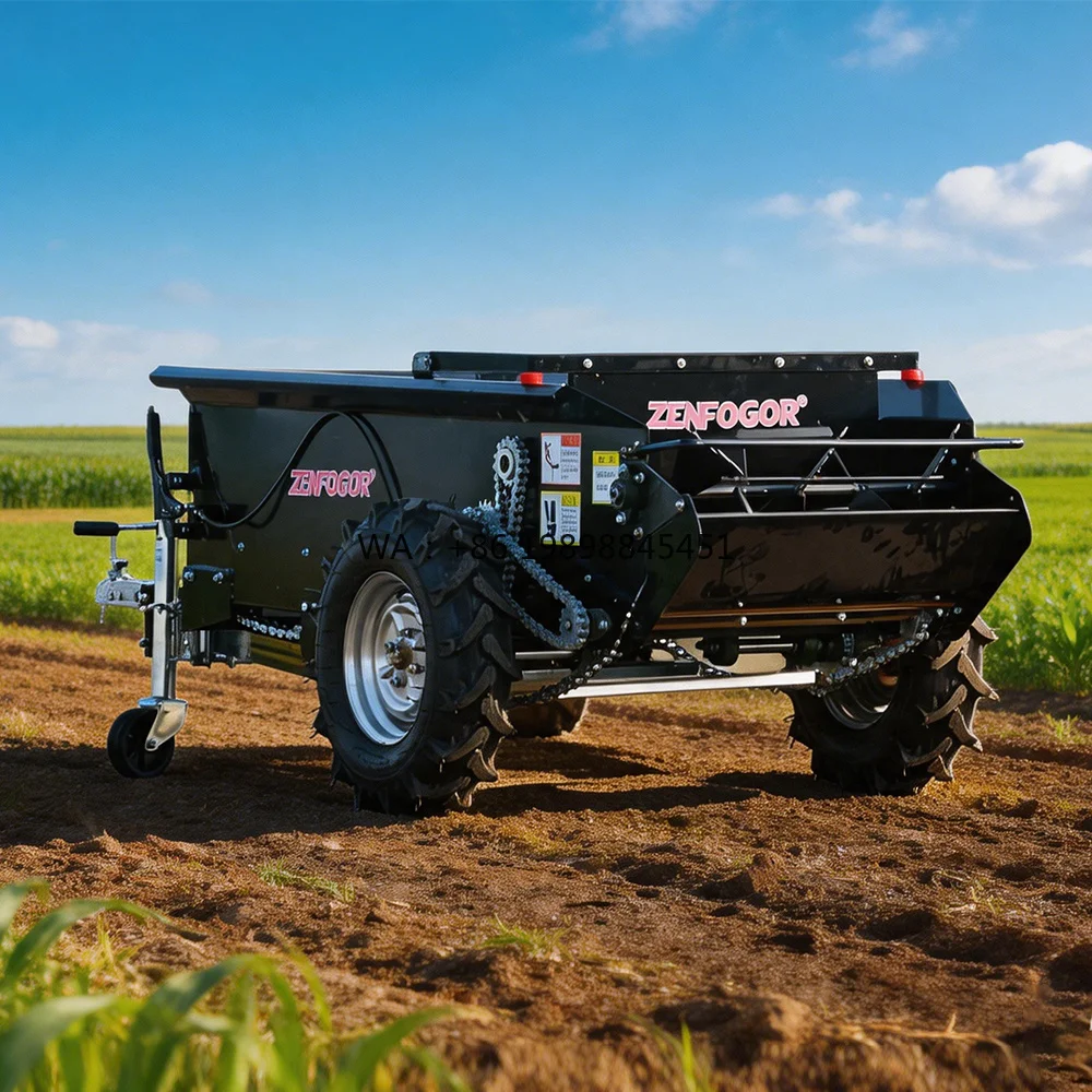 Fertilizer Spreading ATV/UTVs Compost Manure Spreaders CE Approved Rear Throw Pasture