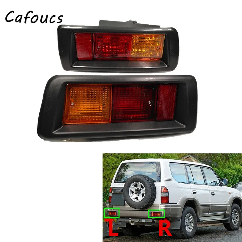 Cafoucs Tail Reflector Warning Lamp Rear Bumper Fog Light For Toyota Land Cruiser Prado LC90 3400 FJ90 FJ95 2700 1996 - 2002