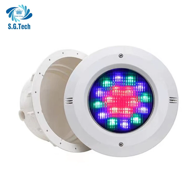 Corona d'acqua 12V IP68 Acciaio inossidabile + Maschera fotovoltaica Blu/RBG LED da incasso interrato Luci subacquee per piscina