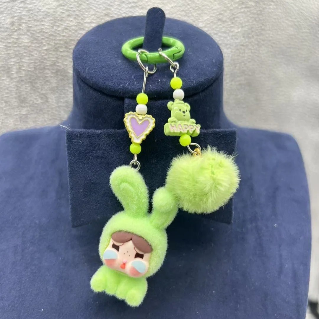 

New Crybaby Labubu Keychain Stereoscopic Doll Bag Hanging Kawaii Cartoon Cell Phone CharmWomen and Men GiftsChildren's Day Gift