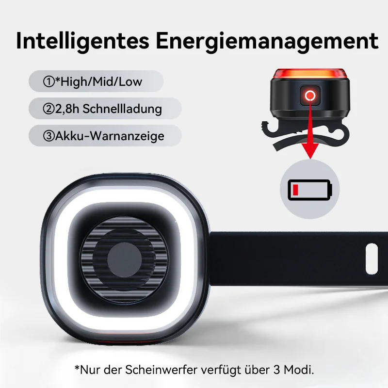 30Lux Fahrrad Vorder- & Rücklicht Set, StVZO blendfrei, IPX5 wasserdicht, USB-C wiederaufladbar, lange Laufzeit für MTB Rennrad – Detail 4
