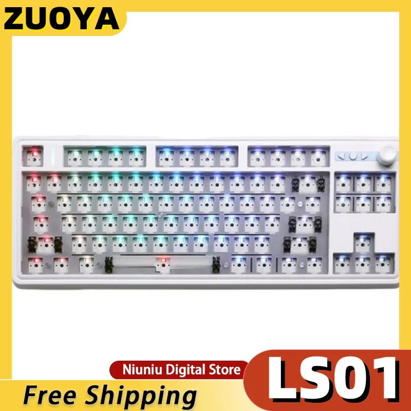 

Zuoya LS01 Customized Kit Rgb Lighting Hot-Swappable With Knob 3500mah Three-Mode Mechanical Keyboard Thin And Portable