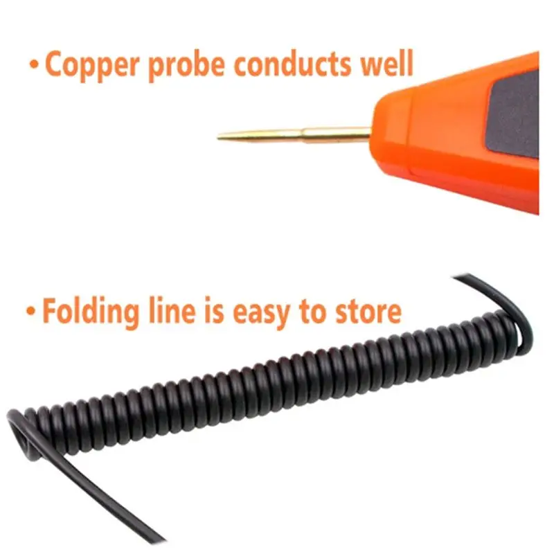 Reliable-Car Fuse Circuit Probe Tester 2.5-32V Electric Digital Display Voltage Test Pen 1 PCS Orange