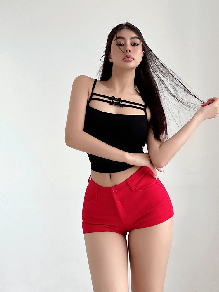 

Жилет Liviahome с узлом и ремешком, облегающий женский летний уличный костюм, уличный декорированный женский топ