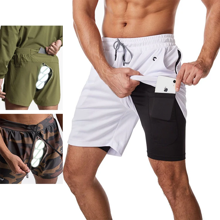 

Outdoor Sex Open Crotch Erotic 2 in 1 Shorts Men's Fashion Running Pants Skirt Basketball Sweatpants Fitness Tight Trunks Short