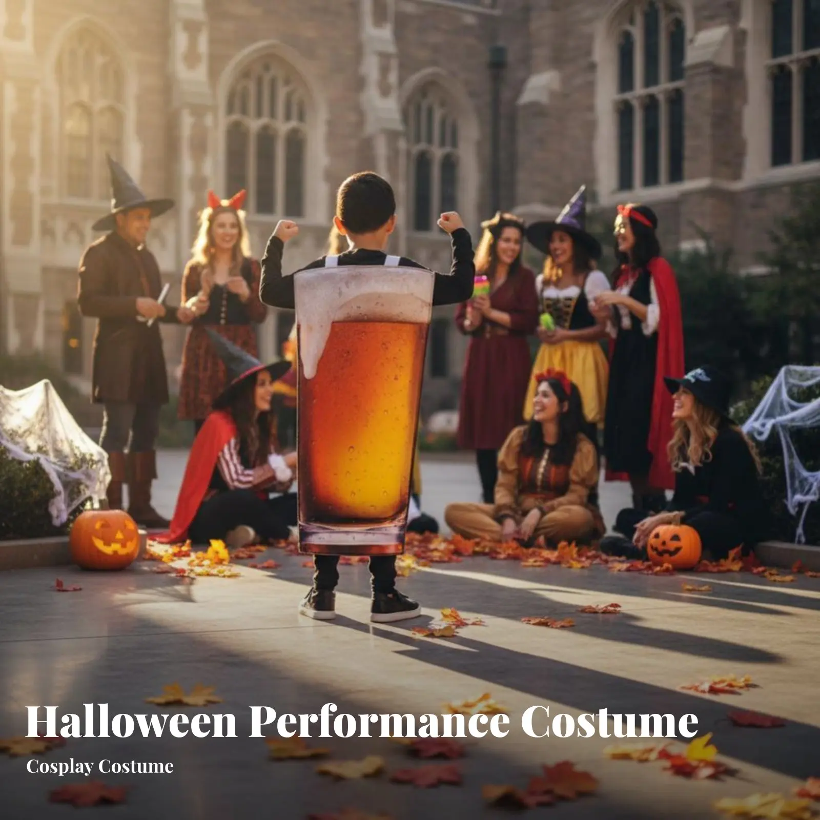 

Beer Bottle Suit Funny Cosplay Adult Beer Costume Unisex Bottle Jumpsuits for Halloween Carnival Dress up Party Beer Festival