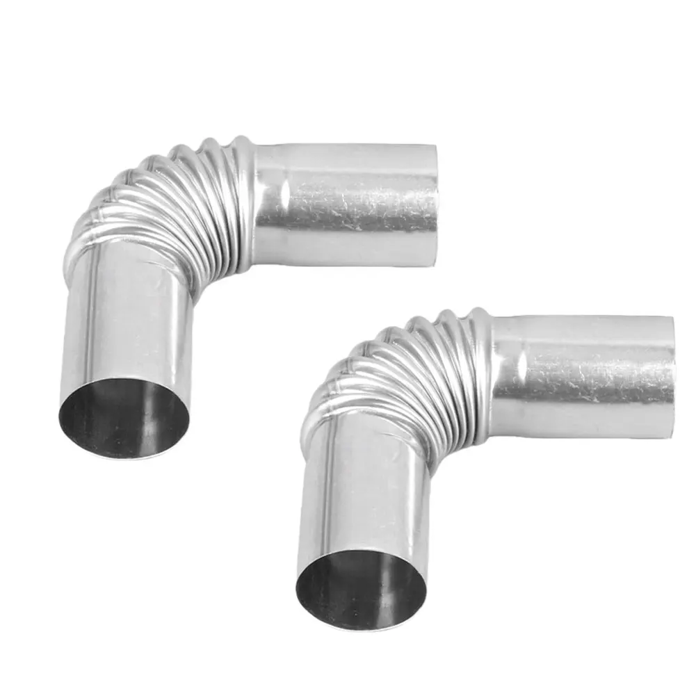 25mm Diesel Heater Connector Stainless Steel Tubes Set of 2 with 4 Clamps for Vehicle Air Heater Systems 25mm Diesel