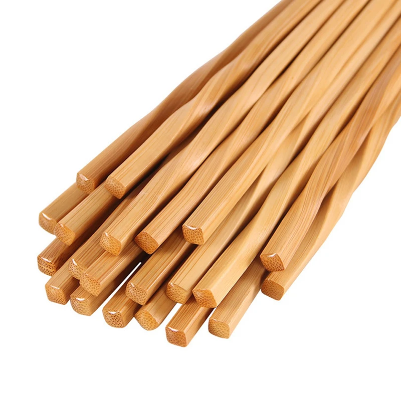 Bamboo Chopsticks Household Long Chopsticks Chinese Carbonization ChopSticks Reusable Sushi Chopsticks Non-slip Tableware