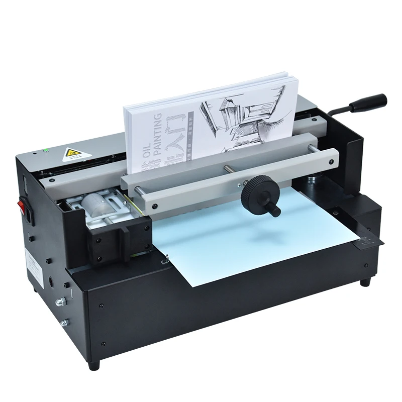 

Factory WD-40B Desktop Automatic Glue Binder Book Hardcover Hot Melt Glue Binding Machine