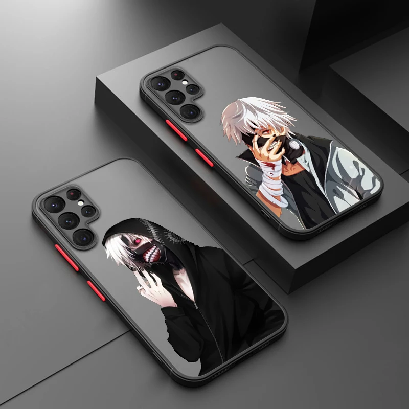 Tokyo Ghoul Kaneki Ken Samsung A72 A54 A53 A52S A34 A32 A33 A24 A23 A22S A02 Lite Frosted Translucent Phone Case