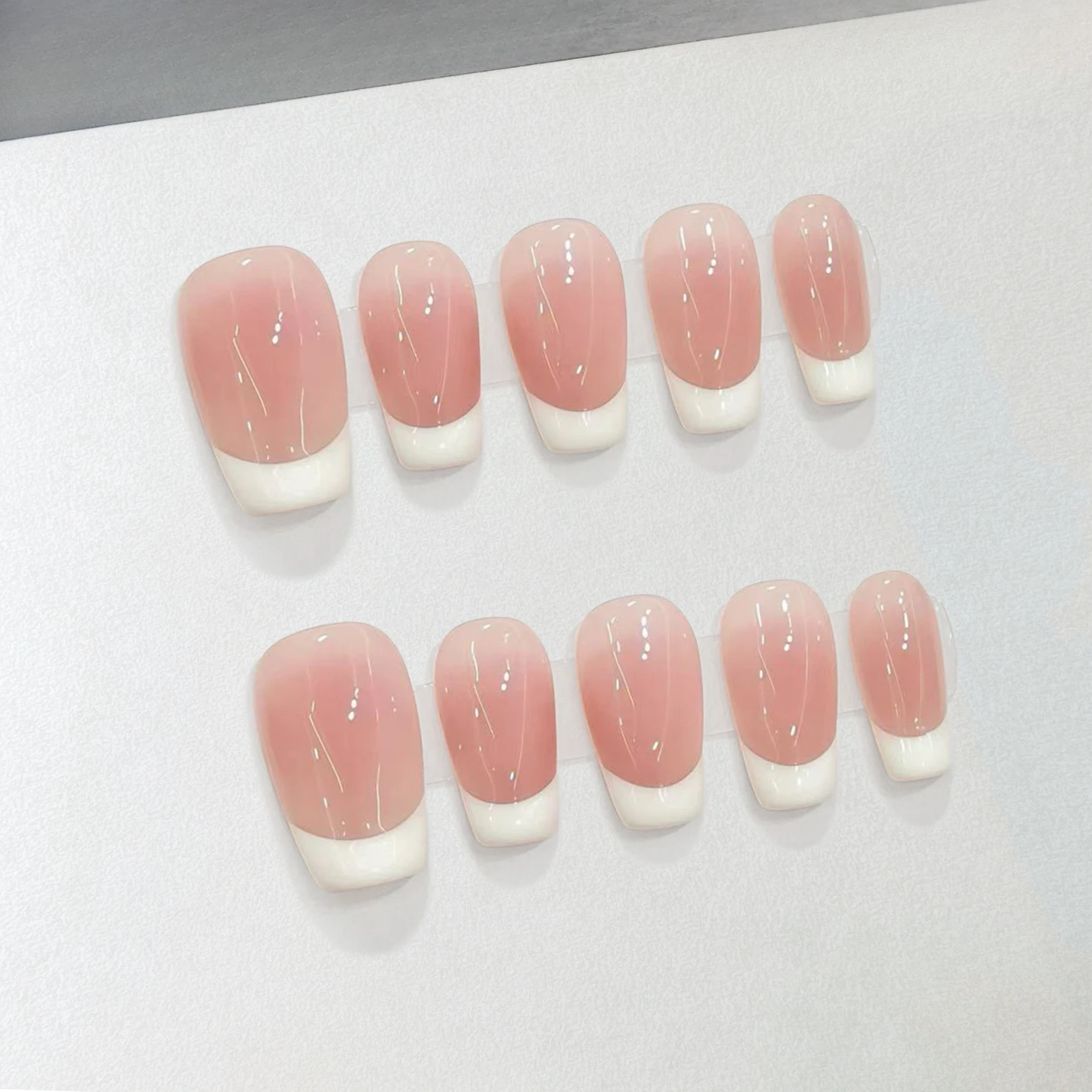 Nail Art Natural Simple - 10 шт. розовый французский пресс на