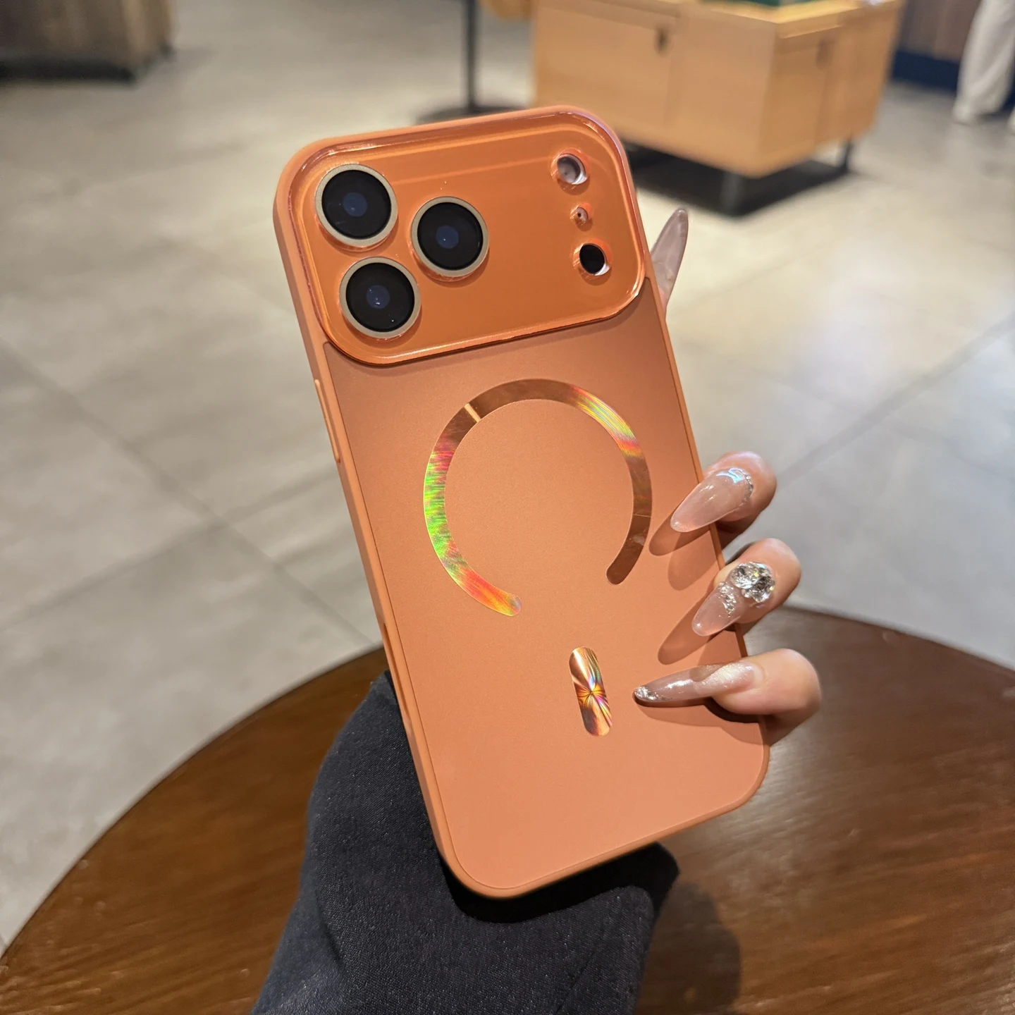 

For iPhone 17 Pro Max Case Stellar Orange Magnetic Matte Premium Compatible with iPhone 16 15 14 13