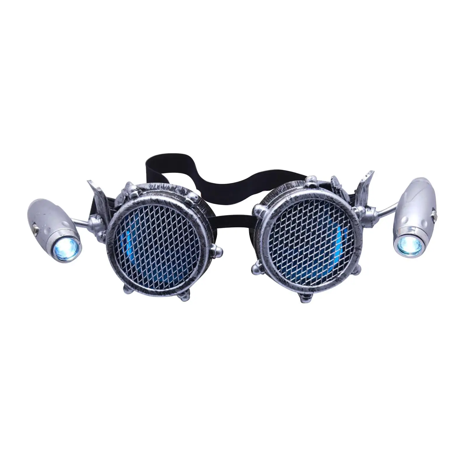 Gafas de estilo Steampunk a la moda con gafas de sol LED para actuaciones de escenario, ACCESORIOS FOTOGRÁFICOS recambiables, gafas de Estilo Vintage desmontables