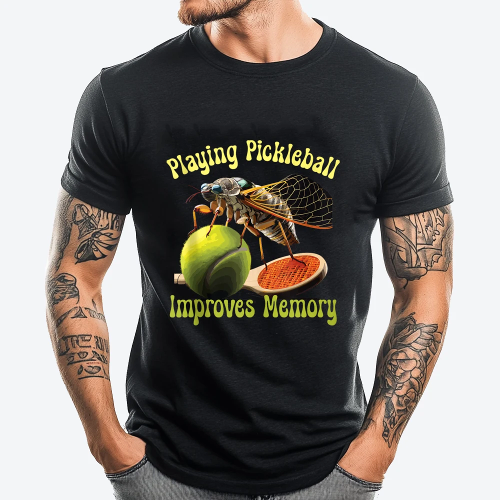 

Pickleball Player Paddleballplaying Pickleball Improves Memory Pickleball Plain Shirt Streetwear Short Sleeve