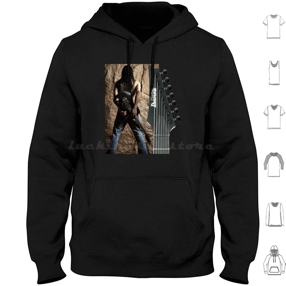 Sudadera con capucha de guitarra de algodón de manga larga Colecciones de guitarra Recuerdo Iban Steve Vai Joe Satriani