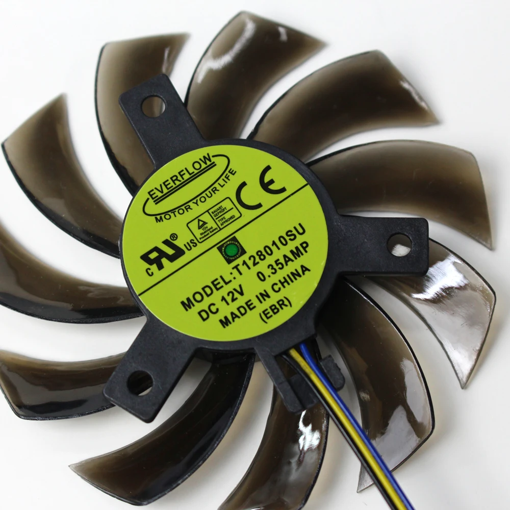 T 128010 Wentylator chłodzący kartę graficzną SU do ASUS GTX650TI 660Ti GTX750 760 GTX770 R7260 75mm Wentylator chłodzący kartę graficzną