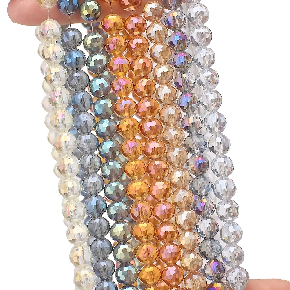Österreich 96-Gesicht Transparente Kugelperle Kristallglas Lose Perlen für Schmuckherstellung DIY Armband Halskette Ohrringe 6/8/10mm