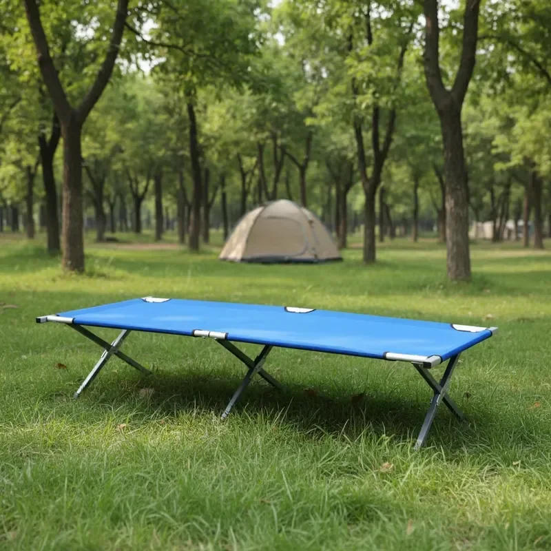 for Portable Space Saving Adult Single Folding Nap Bed Outdoor Lightweight Foldable Camping Bed for Park Picnic Beach Fishing