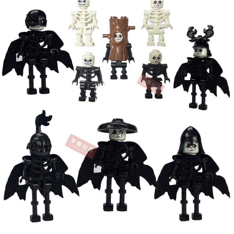 MOC Skeleton undead Building Block figures Accessories Enlighten block bricks,Compatible With Assembles Particles Series DIY 4