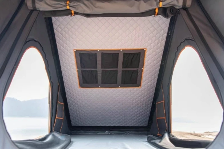 EXTREME Aluminum Triangle 3 Person Rooftop Tent Hard Shell Pop up Waterproof HardShell Roof Top Tent for Truck Jeep Car SUV Van