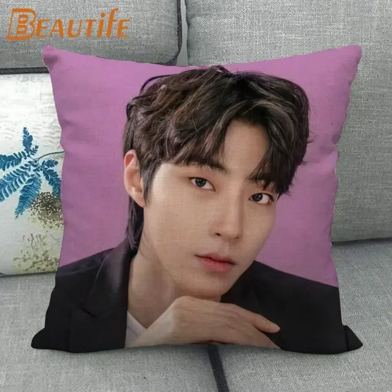 Custom Hwang In Yeop HOT KPOP Pillowcase 45X45cm Wedding Decorative Eco-Friendly Cotton Linen Fabric Pillow Case