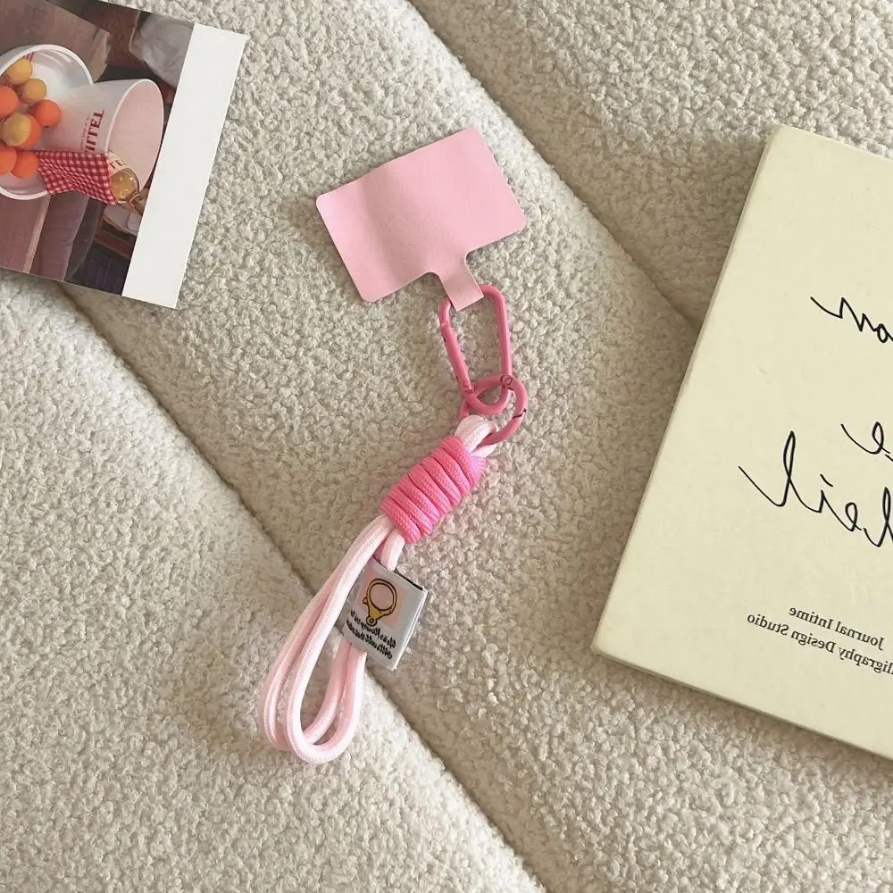 

С зажимом, красочный шнур для ключей, подвесная веревка, тканые анти-потерянные плетеные полоски, цветной ремешок для телефона, регулируемый вручную