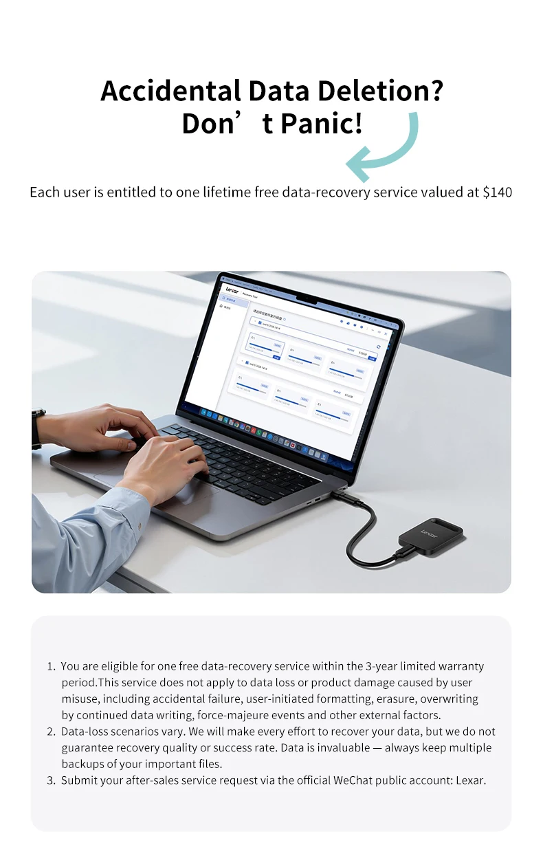 Original Lexar SL260 Air Tragbare SSD 512GB 1TB USB3.2 Gen1 Typ-C 400MB/s Ultraleicht Sturzsicher Für Handy Laptop Mac PC – Detail 16