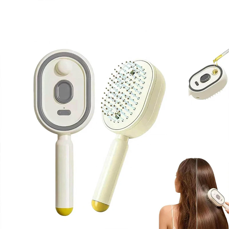 Anti-static hairbrush - Personal care growth comb - Two-in-one hair care tool - Electric scalp massage brush - Spray comb