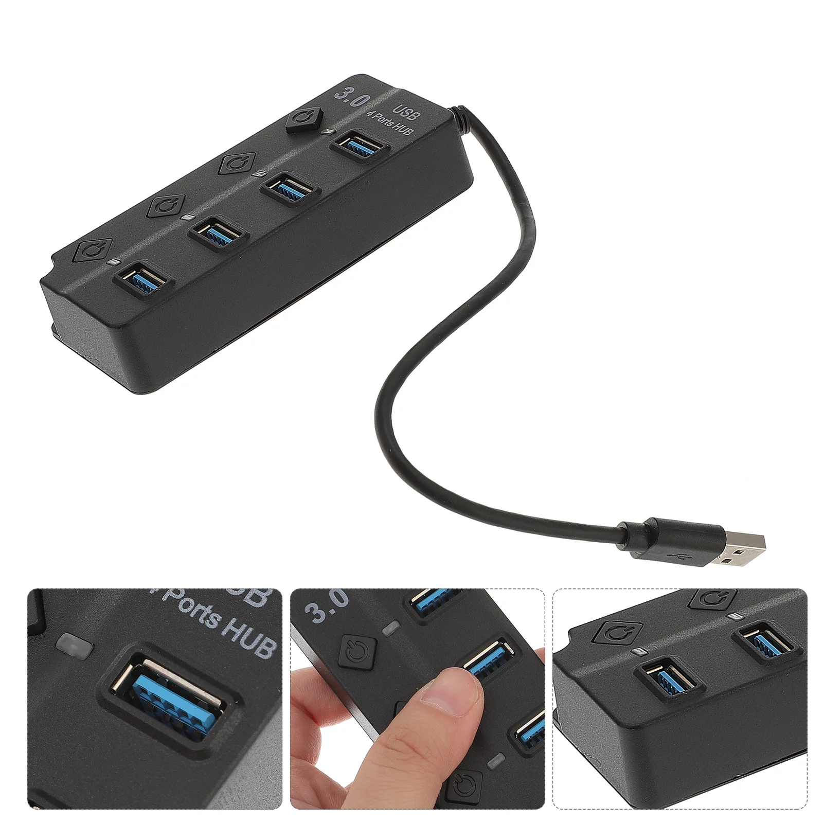 

Expansion Transfer Hub 4 Port USB 3.0 Adapter Creative Appearance Fine Workmanship for Reliable Connection USB Hub