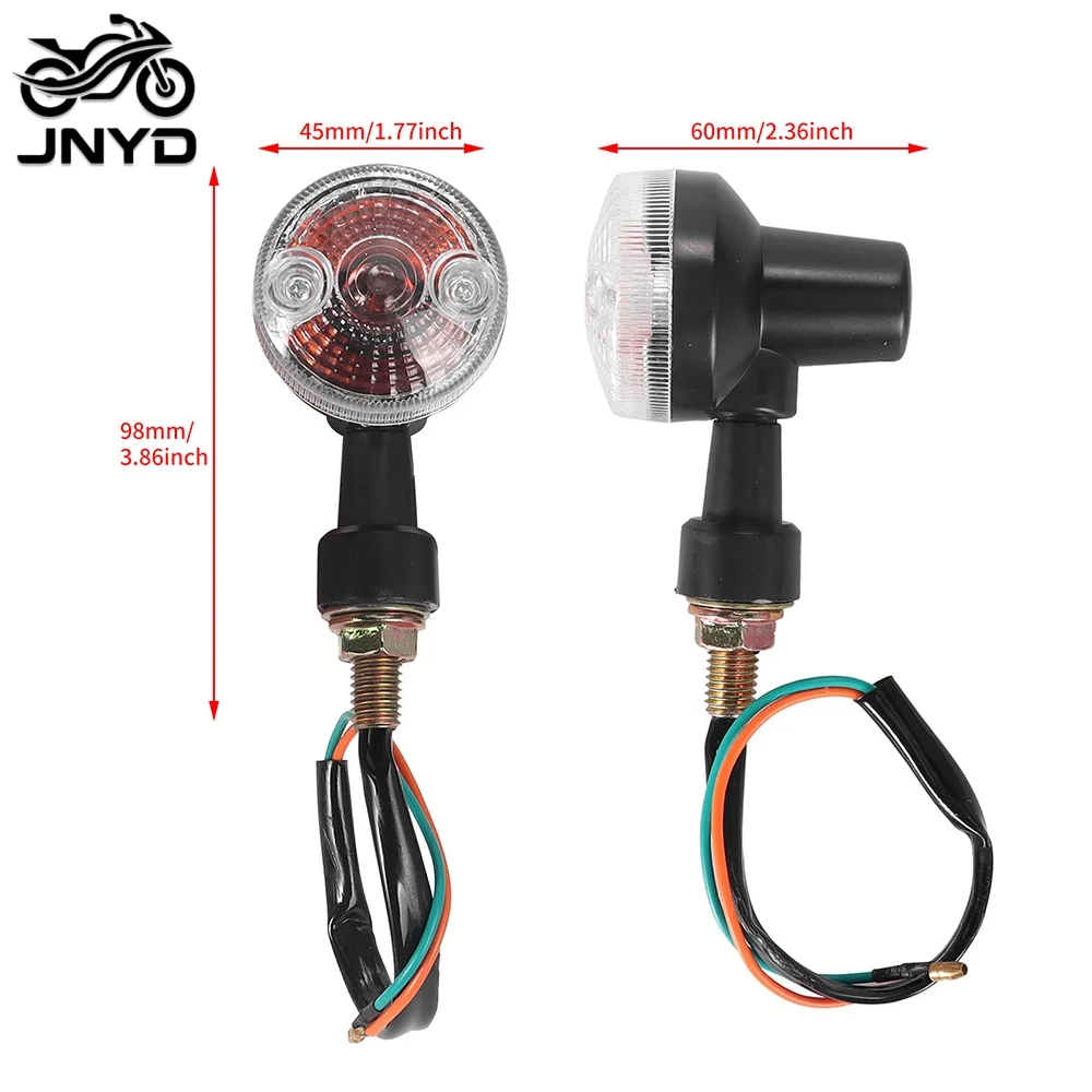 JNYD Universal Motorcycle Turn Signal Light Indicator Lamp For GN125 Cafe Racer Suzuki Yamaha Kawasaki Amber Lights Blinker