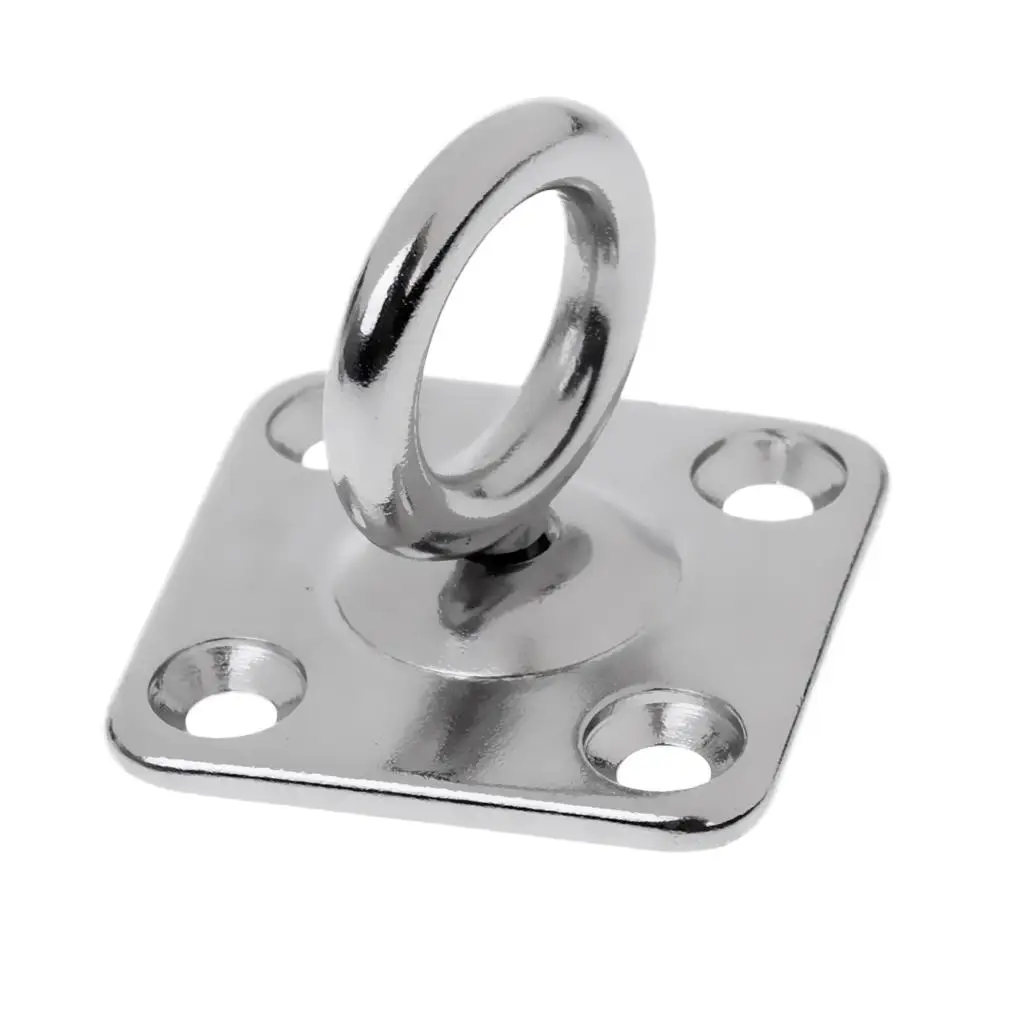 3-6pack 316 Stainless Steel Swivel Square Pad Eye Plate Boat Rigging Hardware