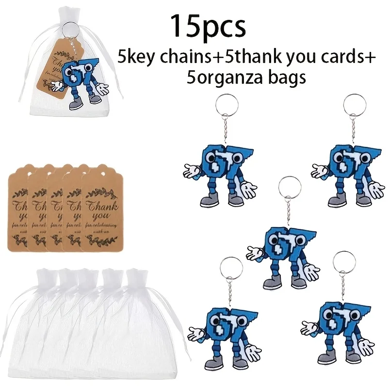 15pcs/30pcs 2D Flat Cool Design Funny Number 67 Acrylic Keychains, Made of Durable Acrylic, Unisex, Amusing and Whimsical Gifts