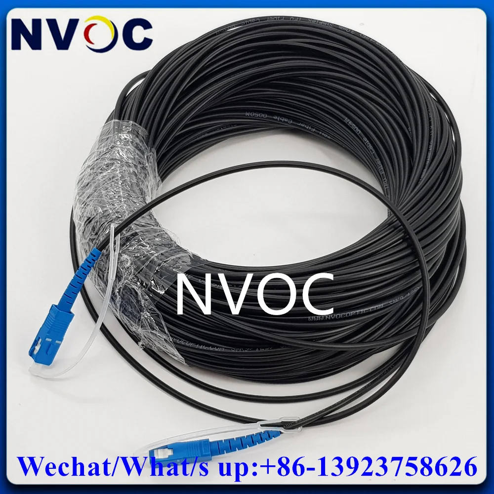 1Core SM SCUPC-SCUPC 150M Armored Cable 1C TPU/LSZH 2.0/3.0mm Rodent Single mode Simplex Optic Fiber Patch Cord Cable Connector