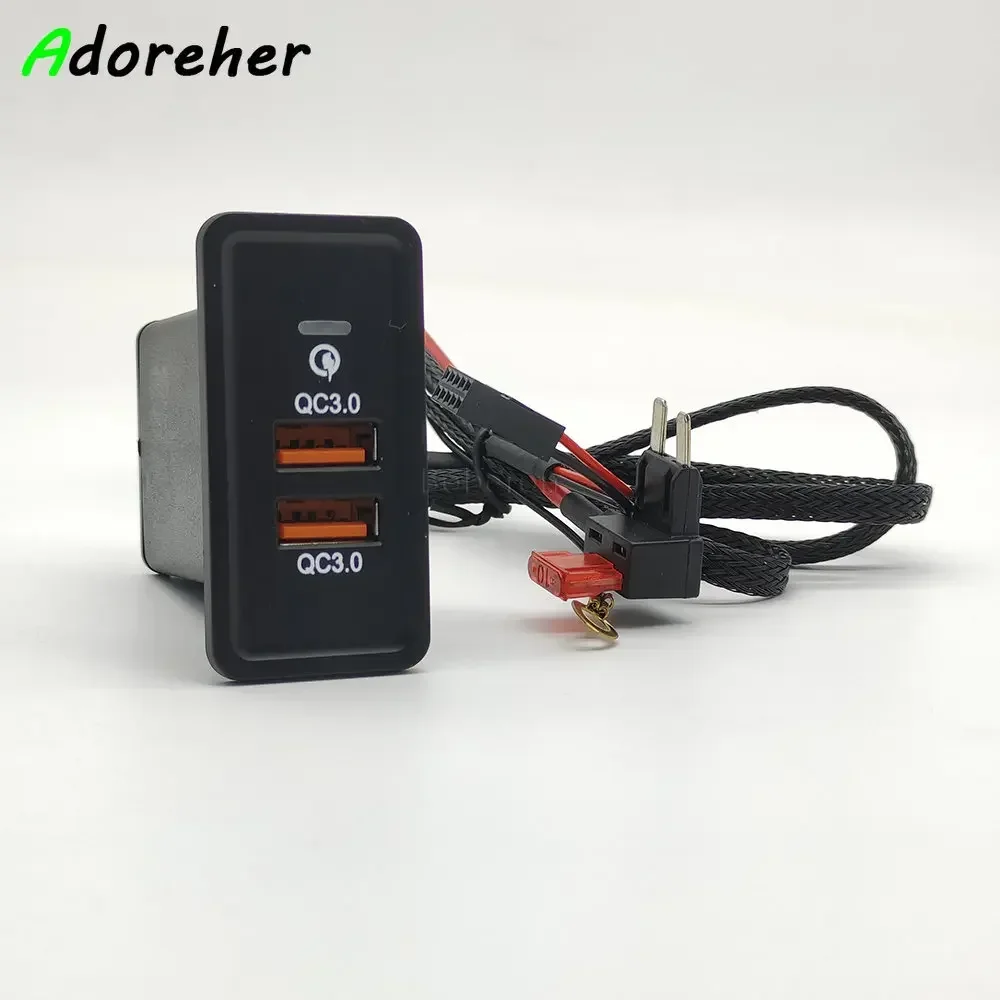 Für VW Golf 7/7,5th USB lade auto ladegerät aufbewahrungsbox buchse handy QC3.0 schnelle
