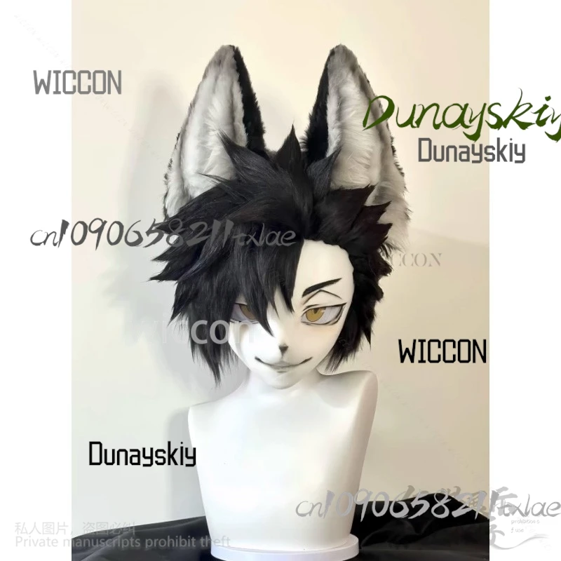 DIY Thicken Plastic Mask Anime Kawaii Furry Skull Mask Kig Fursuit Cosplay Kigurumi Base Cat Fox Head Skull Mask Halloween Party