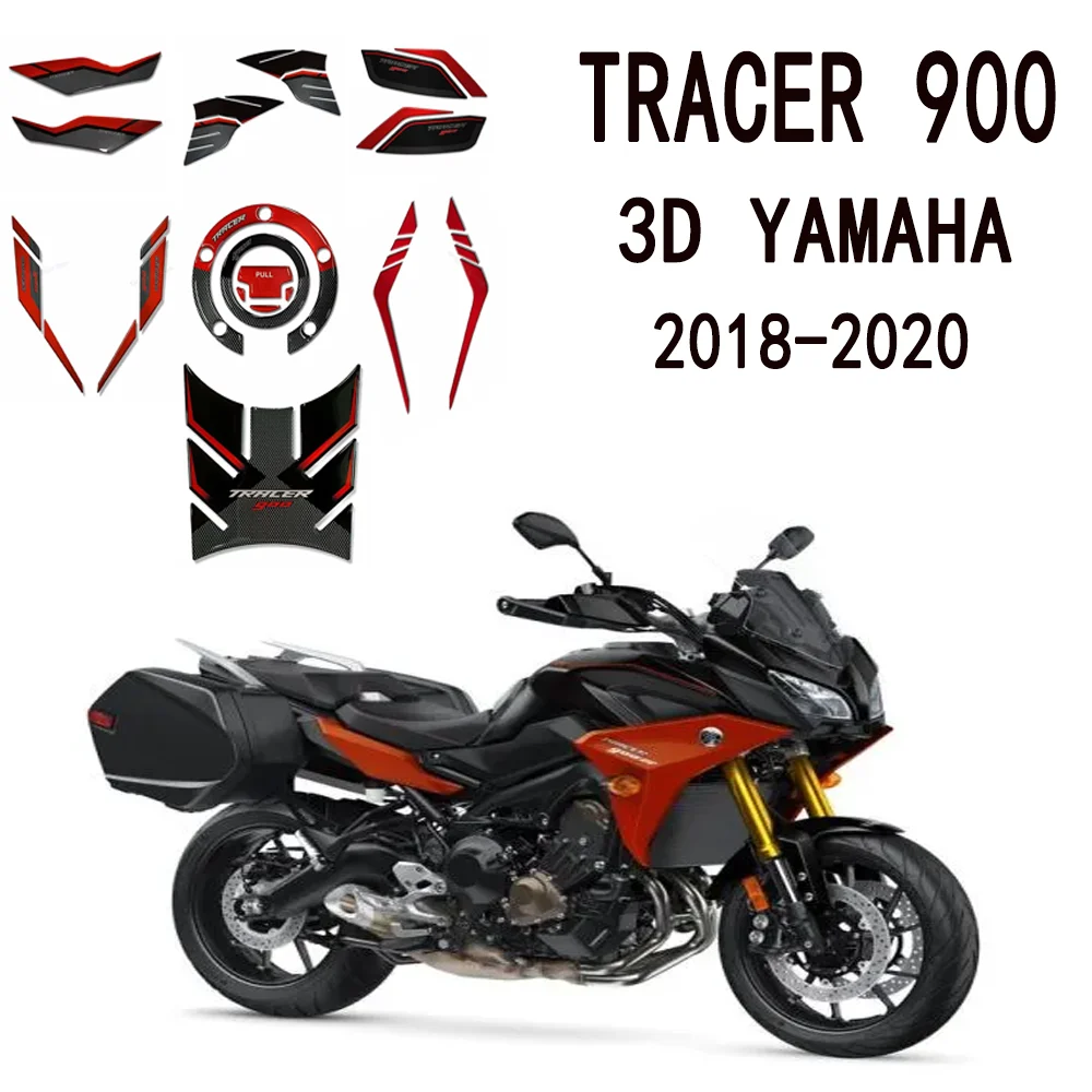 

Tracer 900 Motorcycle 3D Resin Fuel Tank Protection Stickers Kit Anti-scratch Protector For Yamaha Tracer 900 2018-2020