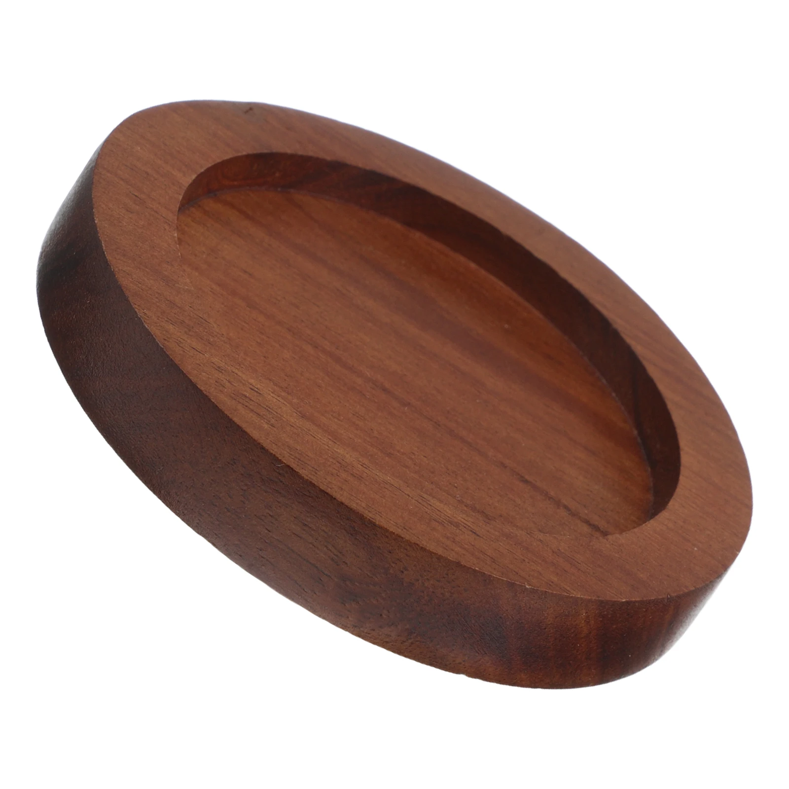 

Acacia Wood Grinder Stand Round Base Manual Coffee Bean Grinder Tray Salt Pepper Mill Holder Spice Jar Display Organizer