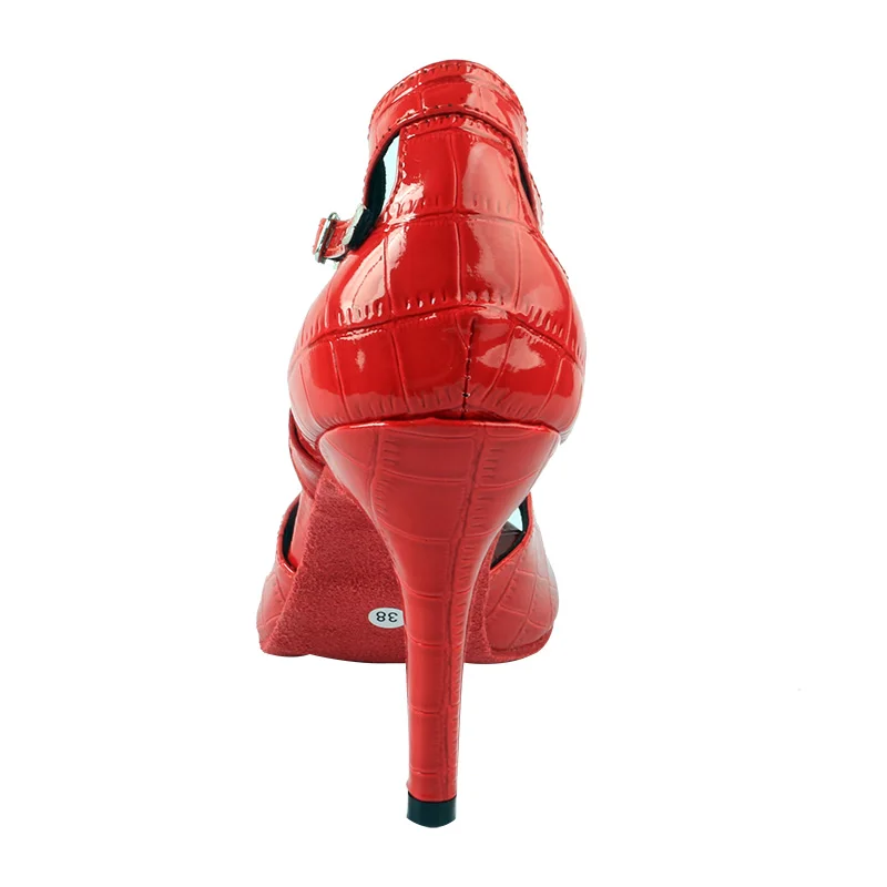 Customized Venus Lure Red/Black Latin Dance Sandals Women Ballroom Professional Salsa Dance Shoes Party