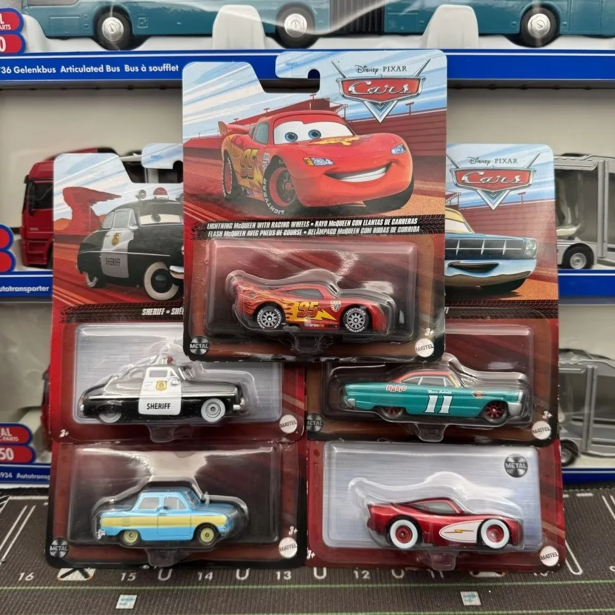 

Подлинные литые металлические автомобили Disney Pixar Cars — Lightning Mcqueen & Mater, коллекционная игрушечная горка премиум-класса, подарок для детей