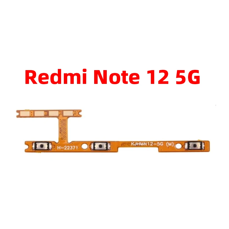 Voor Xiaomi Redmi Note 12 Power On Off Volume Camera Sleutel Knop Schakelaar Flex Kabel Vervanging