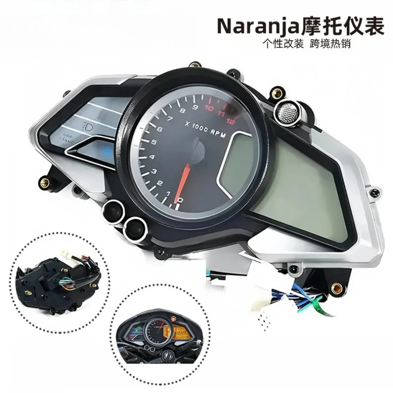 

Мотоциклетный модифицированный ЖК-дисплей приборной панели (спидометр, одометр, указатель уровня масла) для Bajaj Pulsar NS200