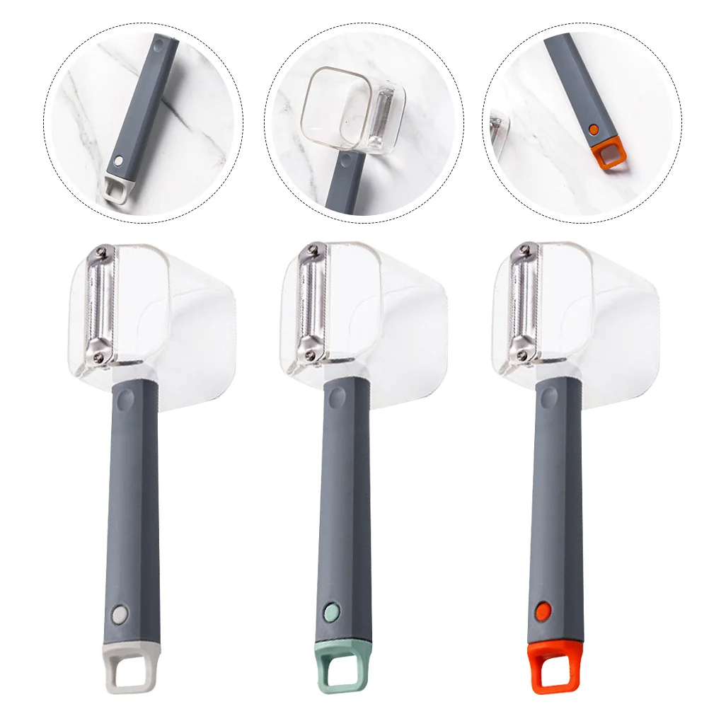 

3Pcs Fruit Vegetable Peeler Multi-Function Kitchen Tool Stainless Steel PP Comfortable Handle Potato Carrot Cucumbers